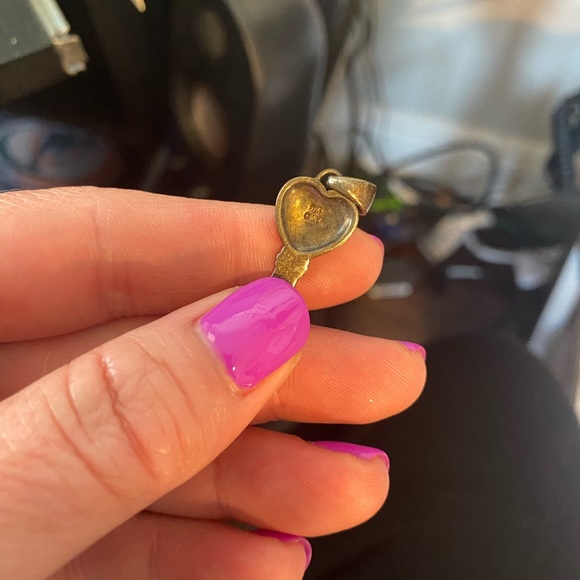 Vintage heart/key sterling silver charm - Picture 6 of 6